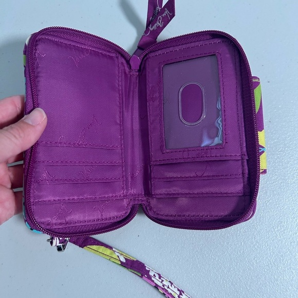Vera Bradley Carry It All Wristlet Wallet Flutterby Purple Purple - Picture 4 of 4